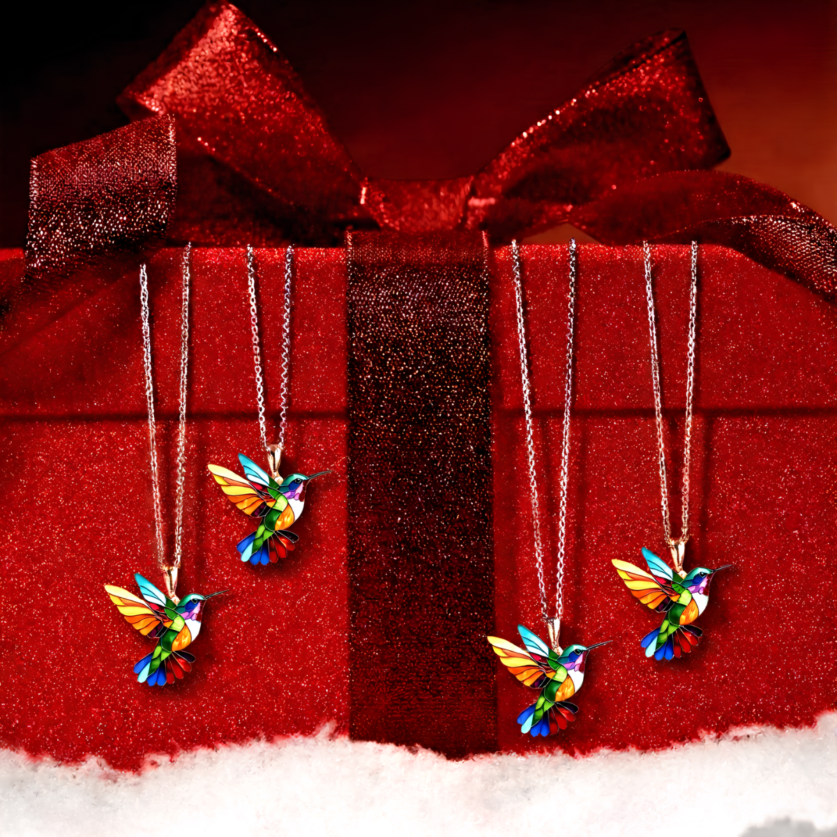Alba Montiel™ | Pendientes Colibrí & Collar